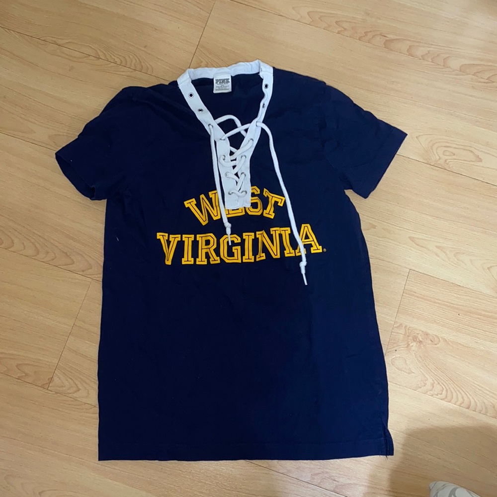 West Virginia University (WVU) Lace Up Tee